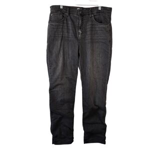 Eddie Bauer Women's Boyfriend Midrise Straight Leg Flannel Lined Full Jeans 10
